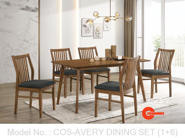 COS-AVERY DINING SET (1+6)